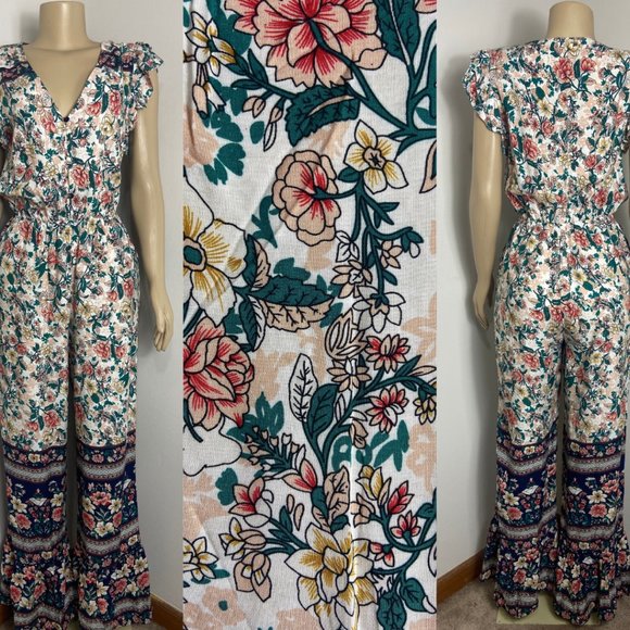 FLORAL JUMPSUIT - Picture 1 of 1